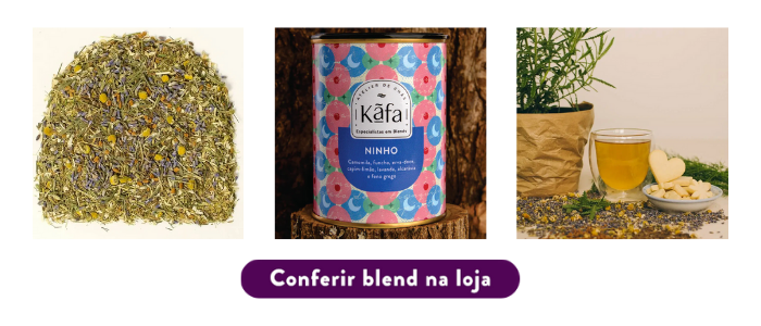 Ingredientes, lata e bebida preparada com o blend Ninho. Clique para comprar.